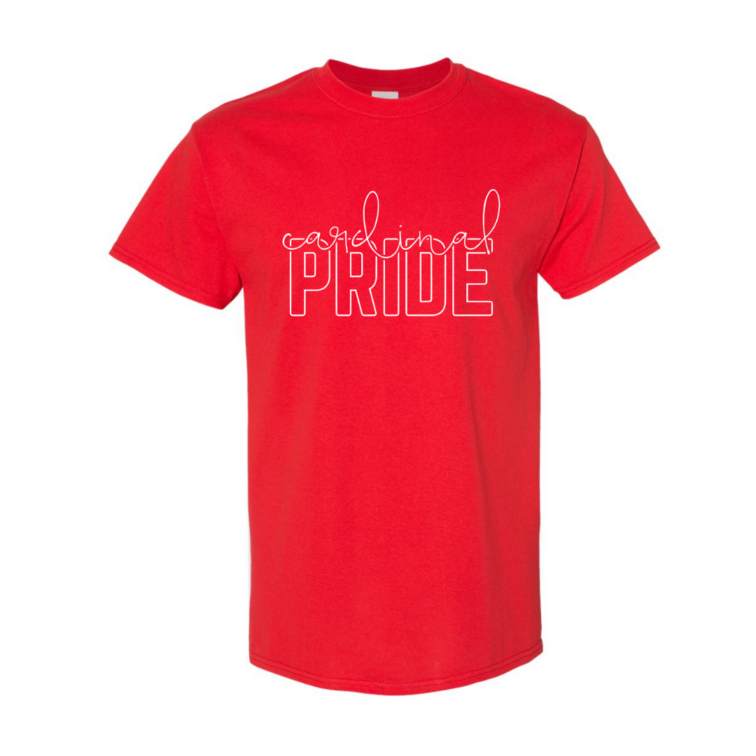 CCA Adult 100% Cotton T-Shirt - Cardinal Pride Logo