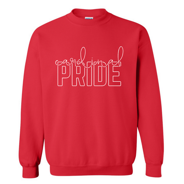 CCA Youth Heavy Blend Crewneck Sweatshirt - Cardinal Pride Logo